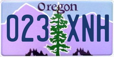 OR license plate 023XNH