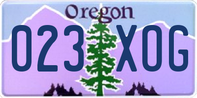 OR license plate 023XOG