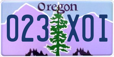 OR license plate 023XOI