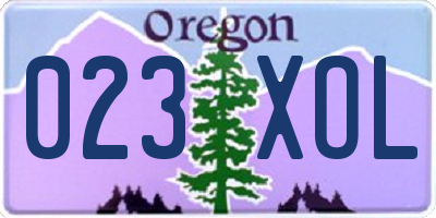 OR license plate 023XOL