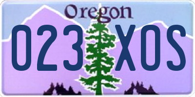 OR license plate 023XOS