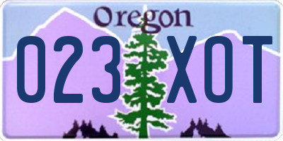 OR license plate 023XOT