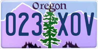 OR license plate 023XOV