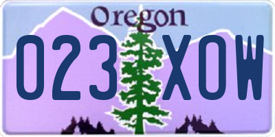 OR license plate 023XOW