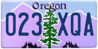OR license plate 023XQA