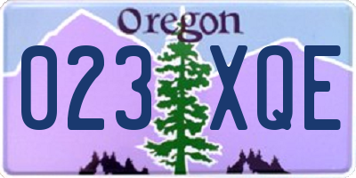 OR license plate 023XQE