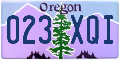OR license plate 023XQI