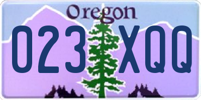 OR license plate 023XQQ