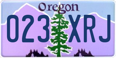 OR license plate 023XRJ
