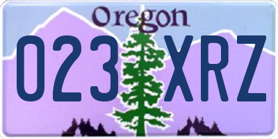 OR license plate 023XRZ
