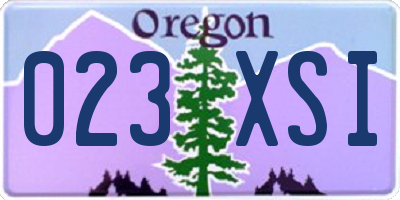 OR license plate 023XSI