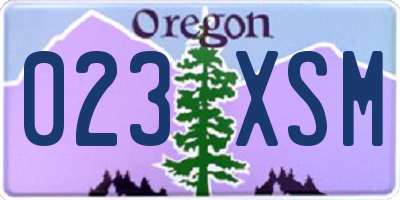 OR license plate 023XSM