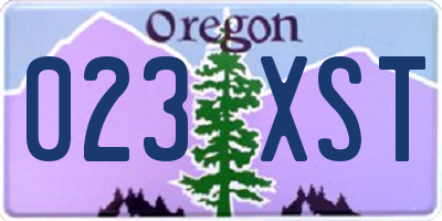 OR license plate 023XST