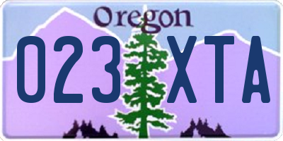 OR license plate 023XTA