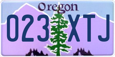 OR license plate 023XTJ