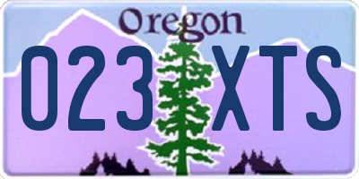 OR license plate 023XTS