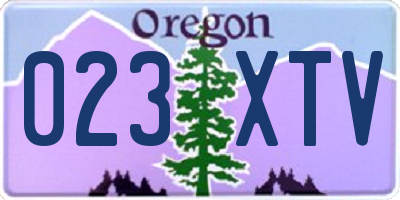 OR license plate 023XTV