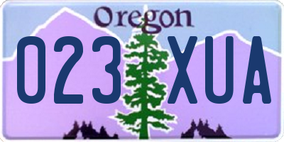 OR license plate 023XUA