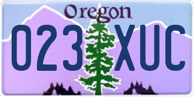 OR license plate 023XUC