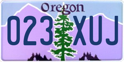 OR license plate 023XUJ