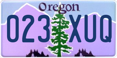 OR license plate 023XUQ