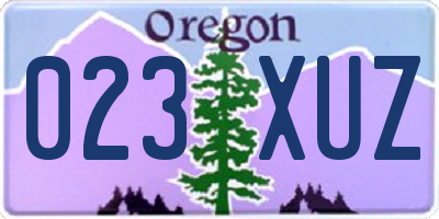 OR license plate 023XUZ