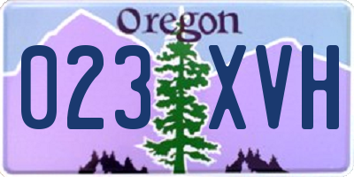 OR license plate 023XVH