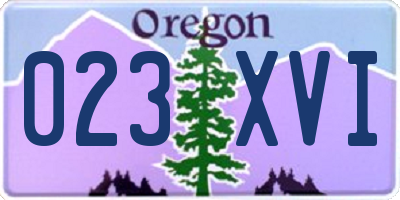 OR license plate 023XVI