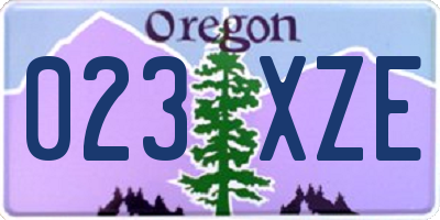OR license plate 023XZE