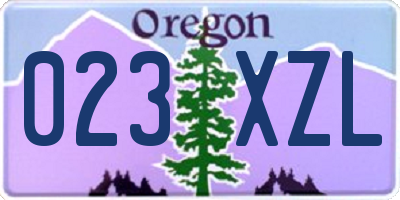 OR license plate 023XZL