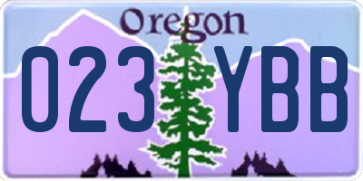OR license plate 023YBB