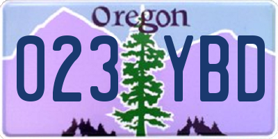 OR license plate 023YBD