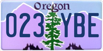 OR license plate 023YBE