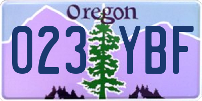 OR license plate 023YBF