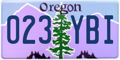 OR license plate 023YBI