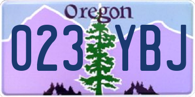 OR license plate 023YBJ