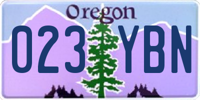 OR license plate 023YBN