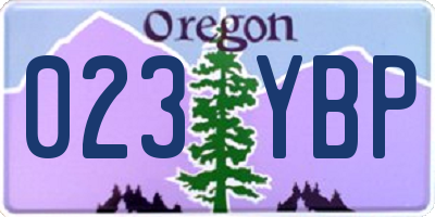 OR license plate 023YBP