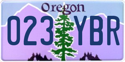 OR license plate 023YBR