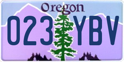 OR license plate 023YBV