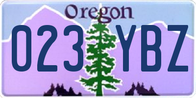 OR license plate 023YBZ