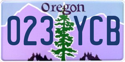 OR license plate 023YCB