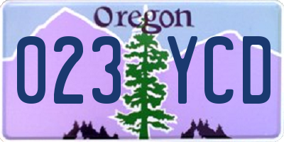 OR license plate 023YCD