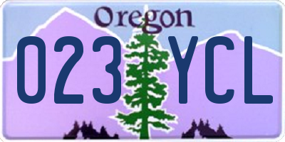 OR license plate 023YCL