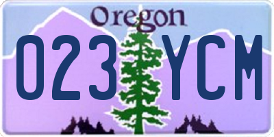 OR license plate 023YCM