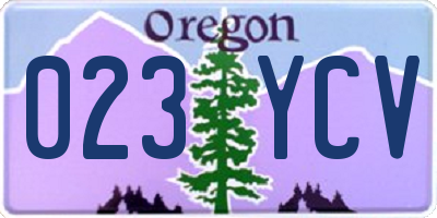 OR license plate 023YCV