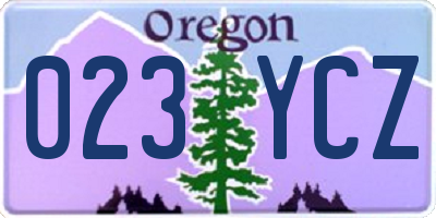 OR license plate 023YCZ