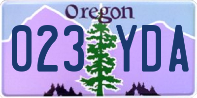OR license plate 023YDA