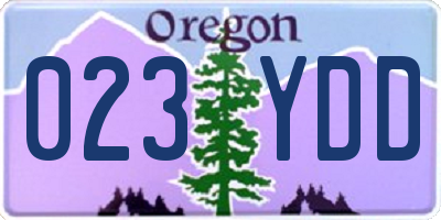 OR license plate 023YDD