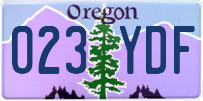OR license plate 023YDF